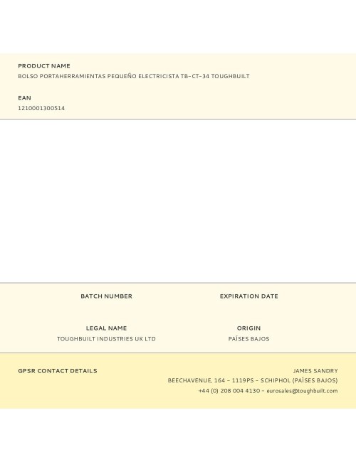 Bolso portaherramientas pequeño electricista