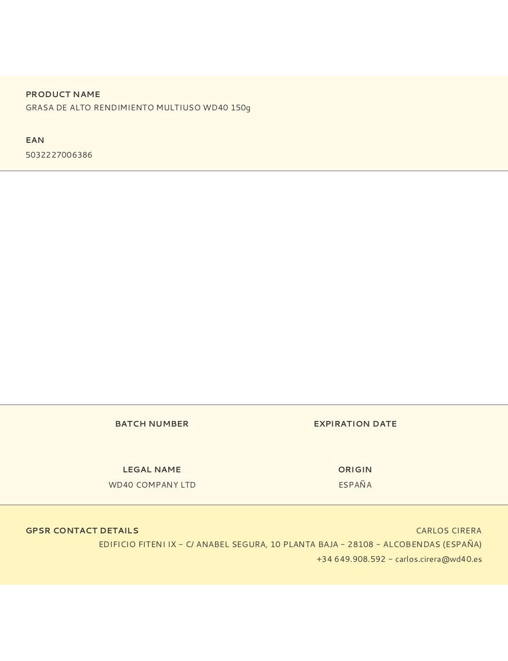 Grasa de alto rendimiento multiuso specialist 150 g