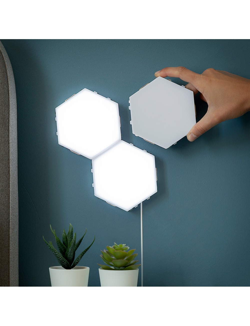 Paneles de led modulares magnéticos y táctiles, 3 unidades