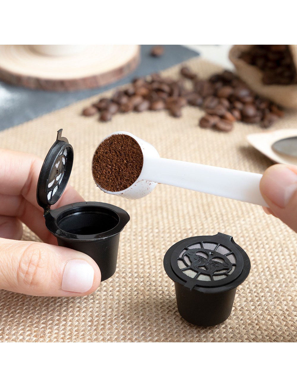 Set de 3 cápsulas de café reutilizables recoff innovagoods