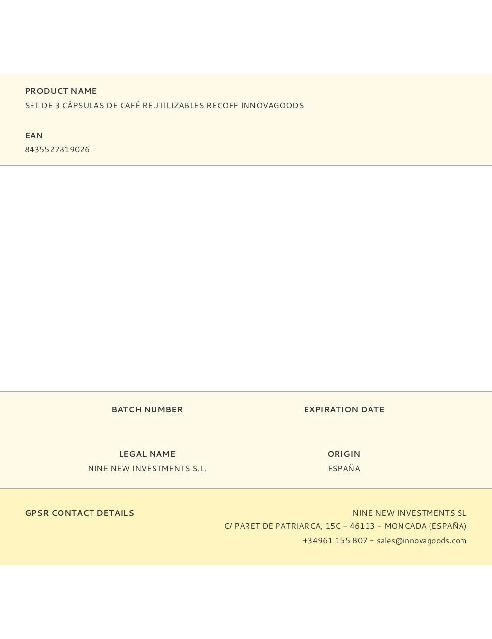 Set de 3 cápsulas de café reutilizables recoff innovagoods