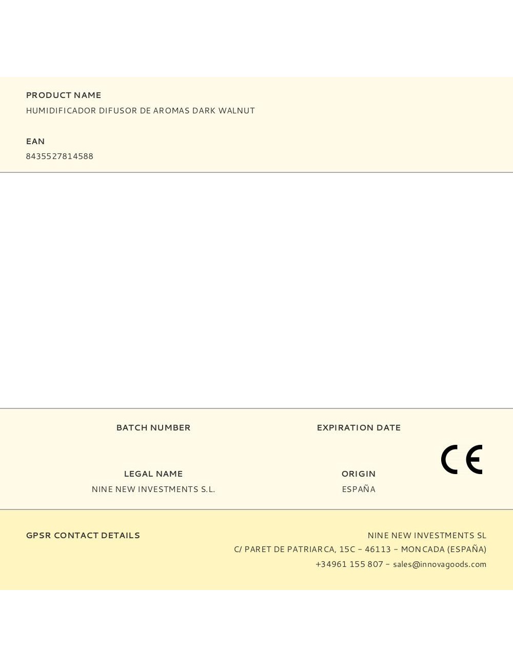 Humidificador difusor de aromas dark walnut