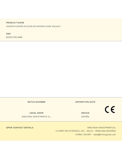 Humidificador difusor de aromas dark walnut