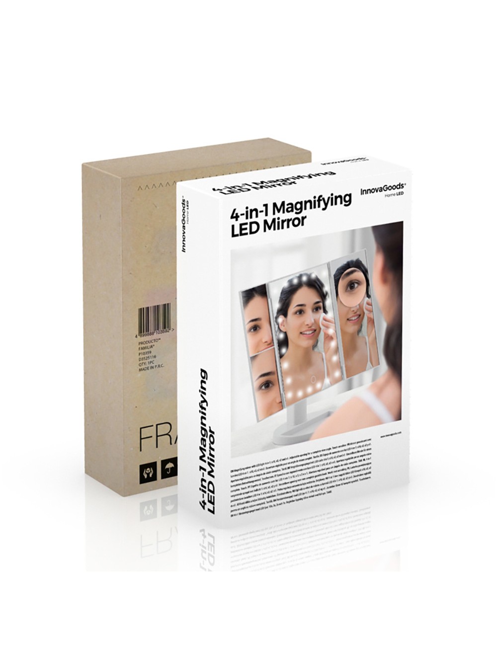 Espejo led de aumento 4 en 1