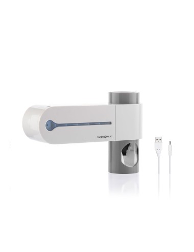 Esterilizador uv de cepillos dentales con soporte y dispensador de dentífrico