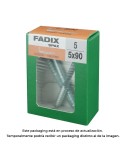 Caja m 5 unid.. alcayata roscada cinc 5,0x90mm fadix