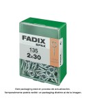 Hembrilla cerrada zincado 2,0 x 30 mm, caja m 135 uds