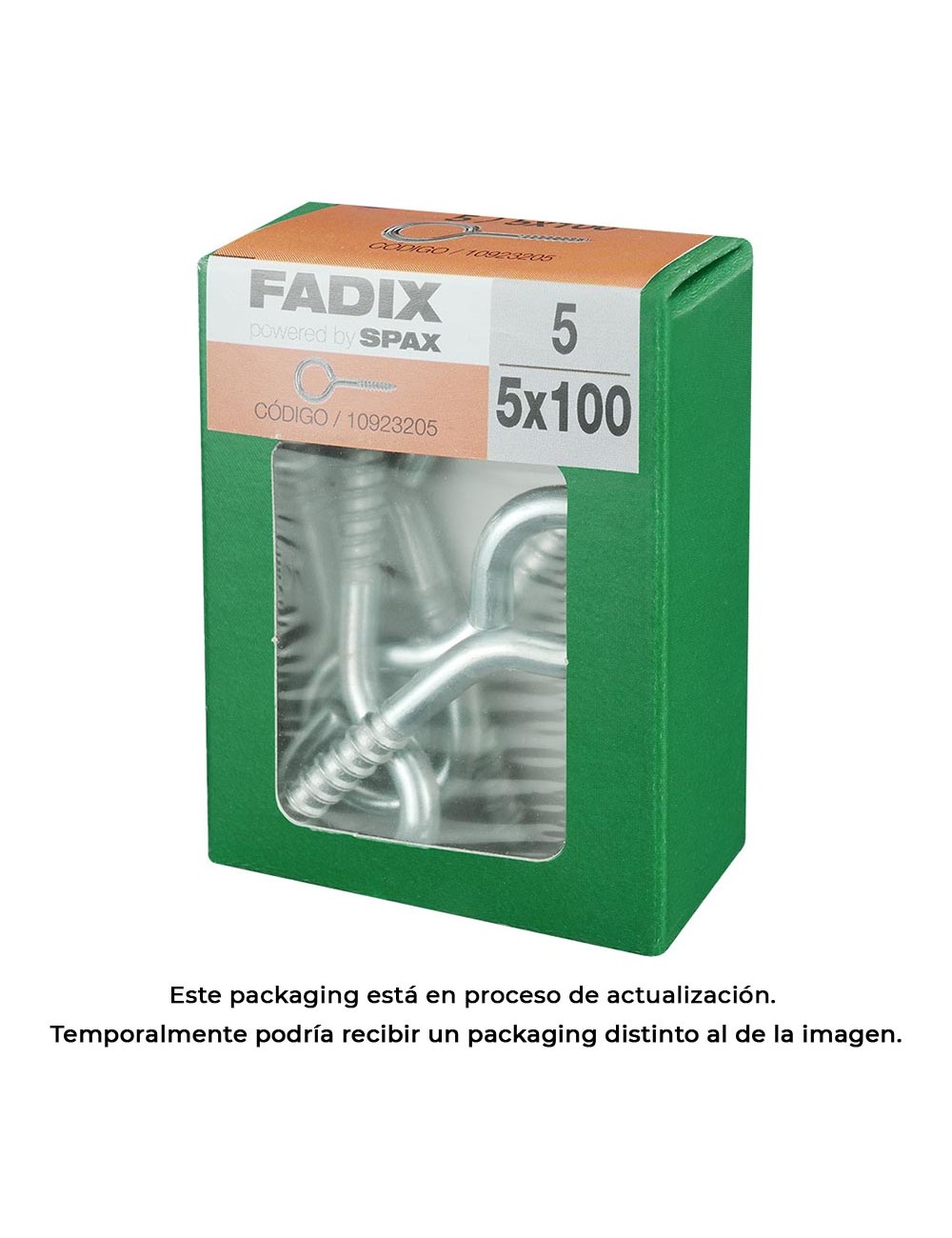 Hembrilla cerrada zincado 5,0 x 100 mm, caja m 5 uds