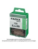Caja m 100 unid. clavo de acero para rodapie 2,0x35mm fadix