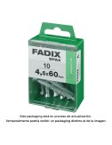 Caja m 10 unid. clavo cp estriado acero 4,5x60mm fadix