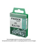 Caja m 25 unid. tornillo rosca chapa cr cinc 3,5x13mm fadix