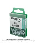 Caja m 20 unid. tornillo rosca chapa cr cinc 3,5x22mm fadix
