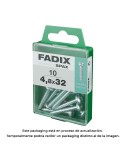 Caja m 10 unid. tornillo rosca chapa cr cinc 4,8x32mm fadix
