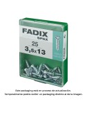 Caja m 25 unid. tornillo rosca chapa cp cinc 3,5x13mm fadix