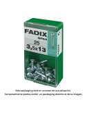 Caja s 25 unid. tornillo rosca chapa cr autot. 3,5x13mm fadix