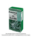 Caja s 20 unid. tornillo rosca chapa cp autot. cinc 3,5x25mm fadix
