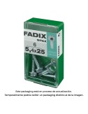 Caja s 6 unid. tornillo rosca chapa hexagonal autot. 5,4x25mm fadix