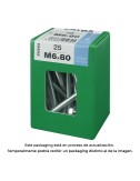 Caja l 25 unid. tornillo metrica cab hex+tuerca cinc 2m 6x80mm fadix