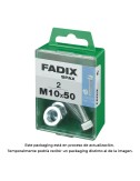 Caja m 2 unid. tornillo metrica cab hex+tuerca cinc m 10x50mm fadix