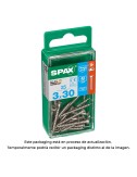 Caja 25 unid. tornillo madera spax cabeza plana inox a2 3,0x30mm spax