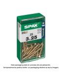 Caja 25 unid. tornillo madera spax cabeza plana yellox 3,0x25mm spax