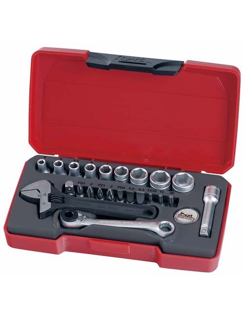 JUEGO DE LLAVES DE VASO 1/4" T1423 23 PZAS T1423