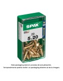 Caja 20 unid. tornillo madera cabeza plana yellox 5,0x20mm spax