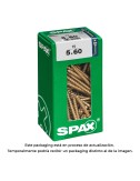 Caja 75 uds. tornillo madera spax cab. plana yellox 5,0x60mm spax