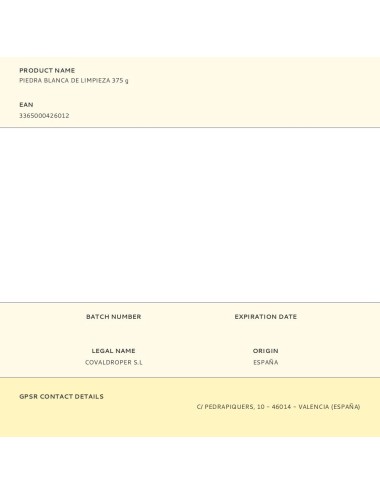 Piedra blanca de limpieza 375 g