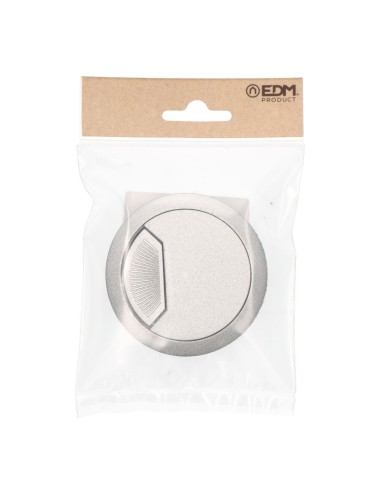 Tapón pasacables tpc01 ø60 x 22 mm plata, blister