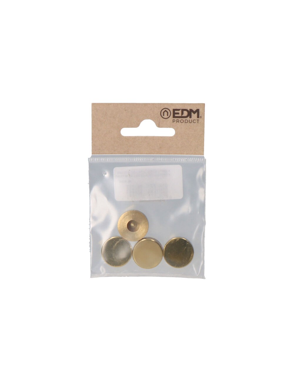 Embellecedor latón roscado liso 18 mm pulido, 4 uds