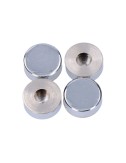 Embellecedor latón roscado liso 14 mm níquel, 4 uds