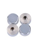Embellecedor latón roscado liso 18 mm níquel, 4 uds