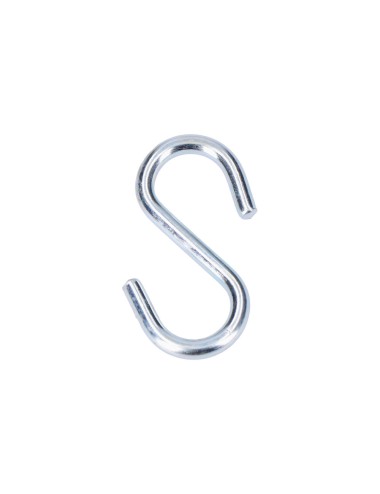 Gancho en forma de s 30 mm zincado, 7 uds