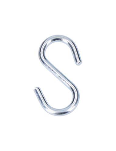 Gancho en forma de s 40 mm zincado, 4 uds