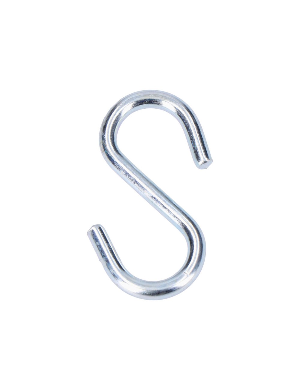 Gancho en forma de s 40 mm zincado, 4 uds