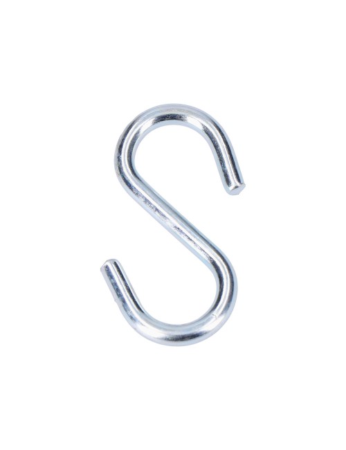 Gancho en forma de s 40 mm zincado, 4 uds