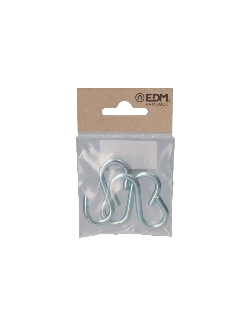 Gancho en forma de s 50 mm zincado, 3 uds