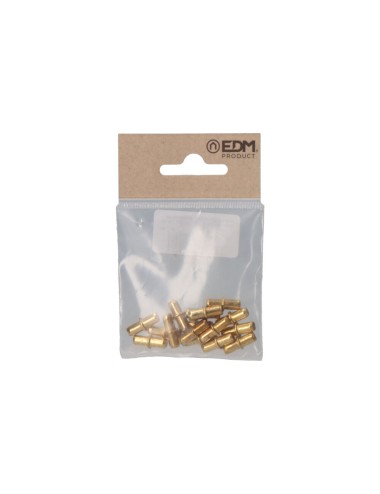 Pack 16 uds. porta-estante de hierro redondo n 5 latón