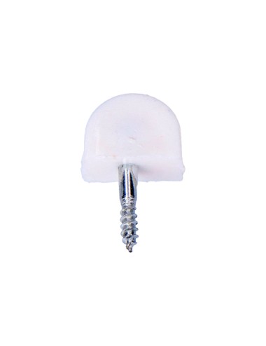 Pack 8 uds. porta-estante semi redondo pequeño blanco