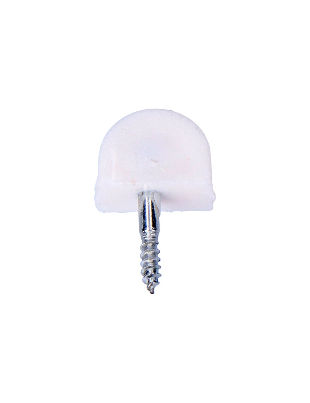 Pack 8 uds. porta-estante semi redondo pequeño blanco