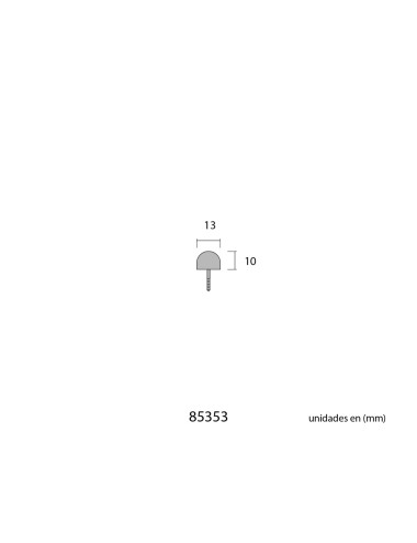 Pack 8 uds. porta-estante semi redondo pequeño blanco