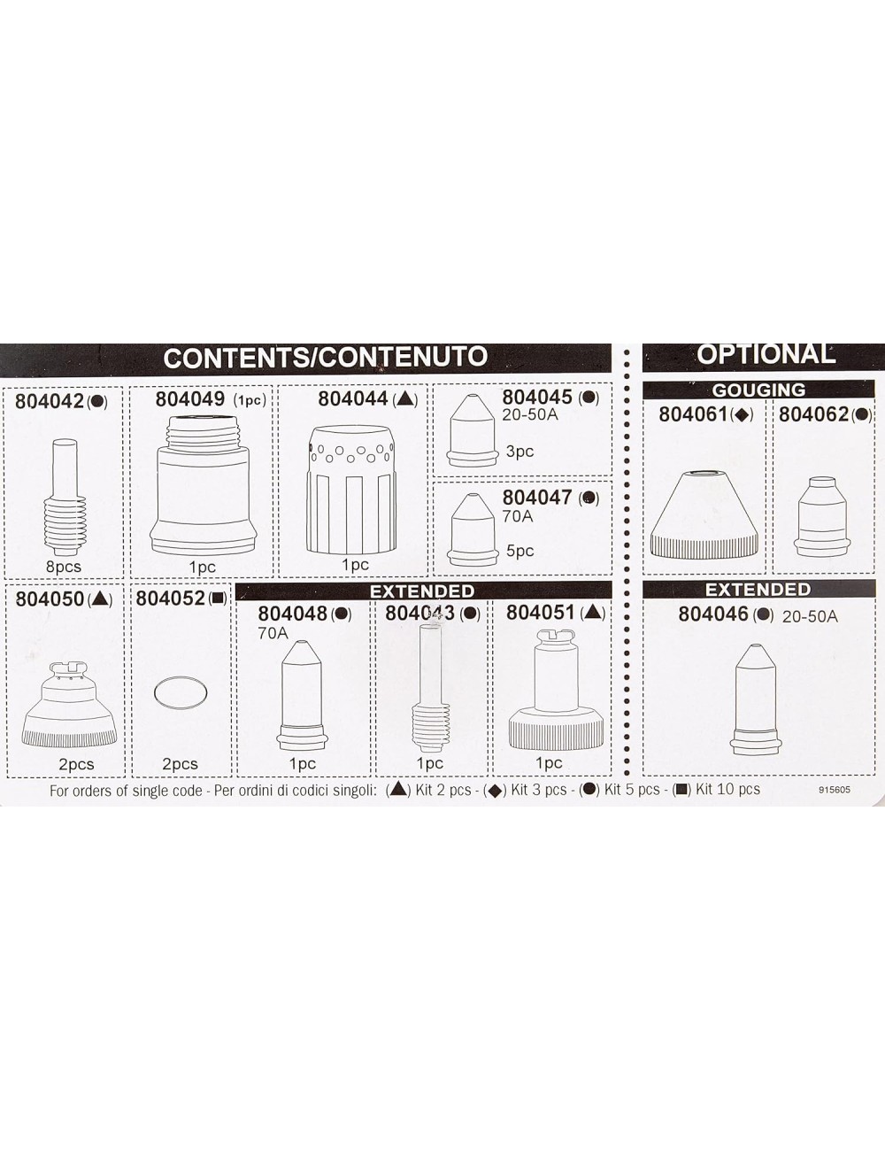 KIT CONSUMIBLES ANTORCHA