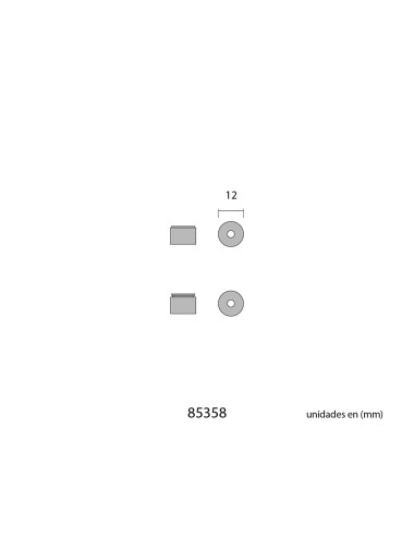 Pack 2 uds. soporte barra ø12 mm latón