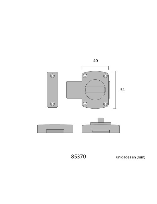 Pasador automático 40 mm latón