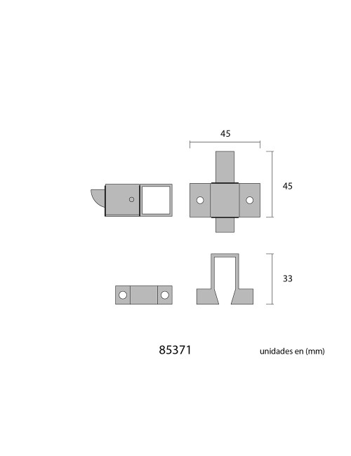 Cierre de aluminio para ventana dorado