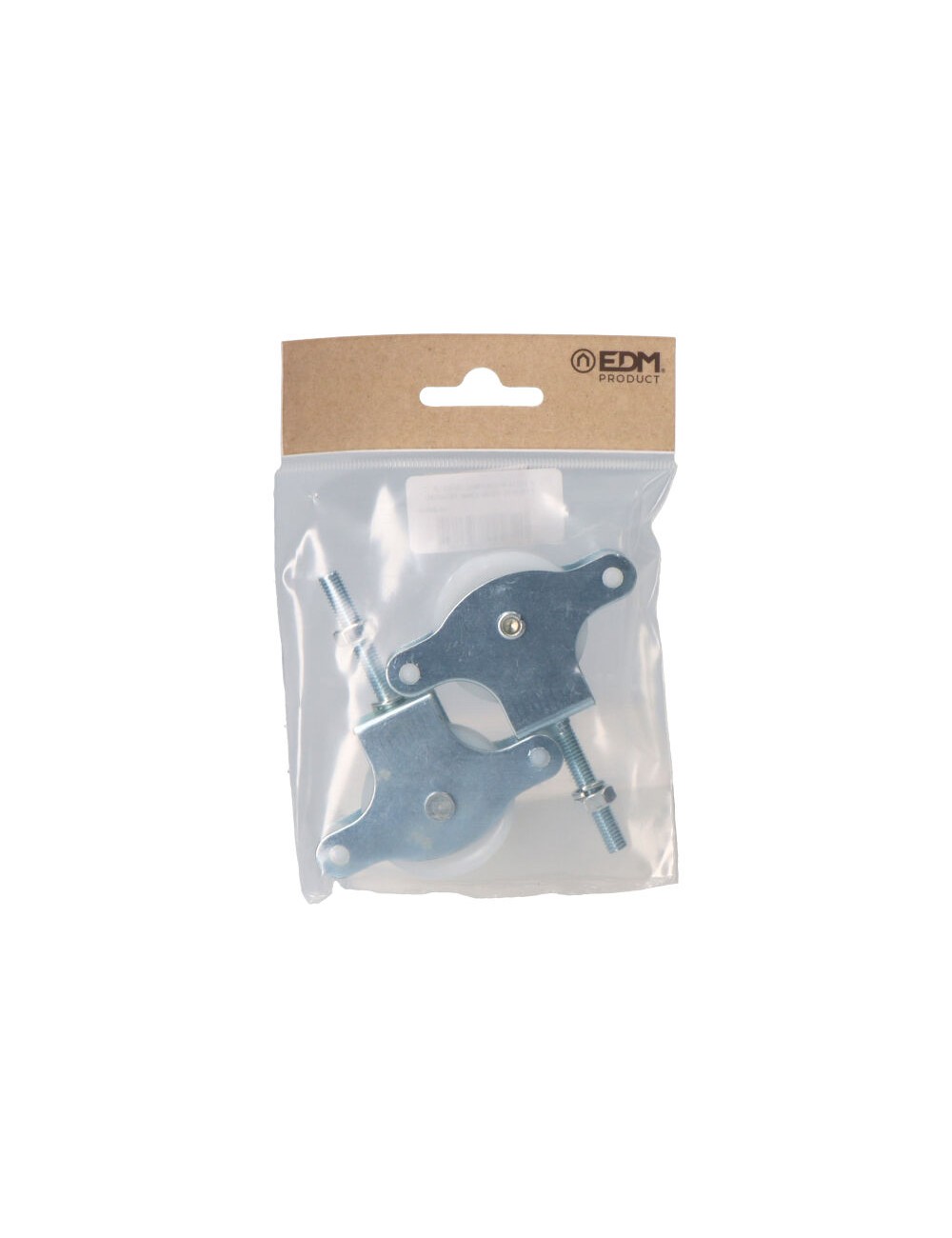 Pack 2 uds. polea nylon 40 mm tornillo