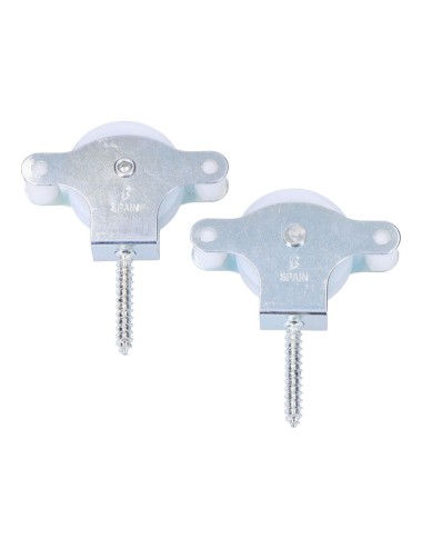 Pack 2 unid. polea nylon 40 mm tirafondo