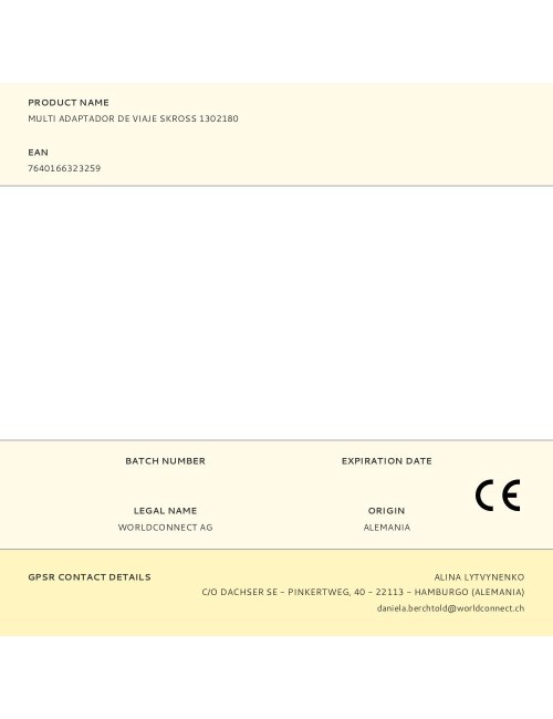 Multi adaptador de viaje skross 1302180