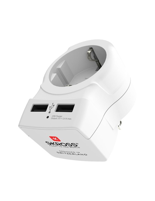 Adaptador europeo a estados unidos usb skross 1500281